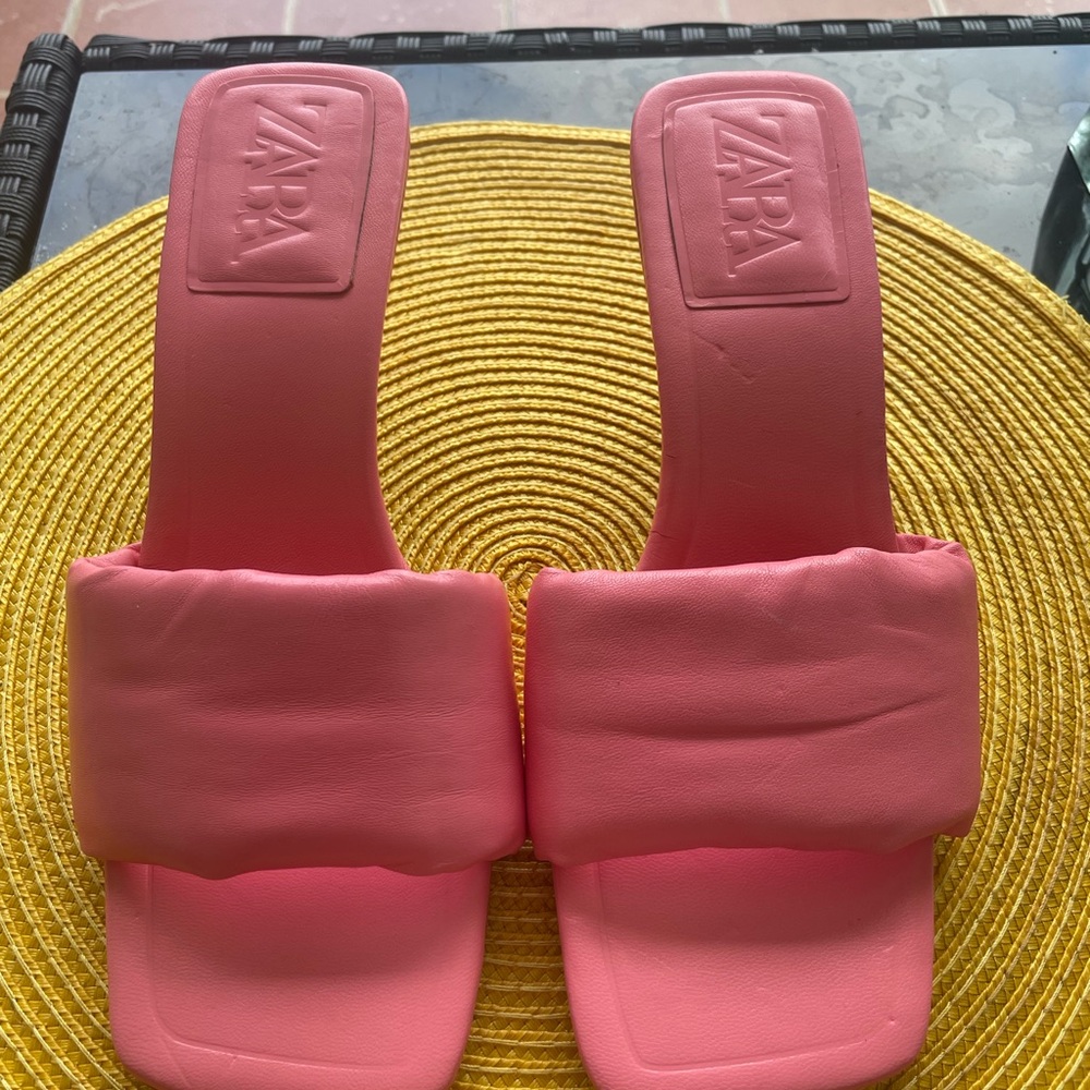 ZARA Pink Slide Sandals